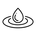 Oil drop icon for fully refined, colorless, odorless emu oil